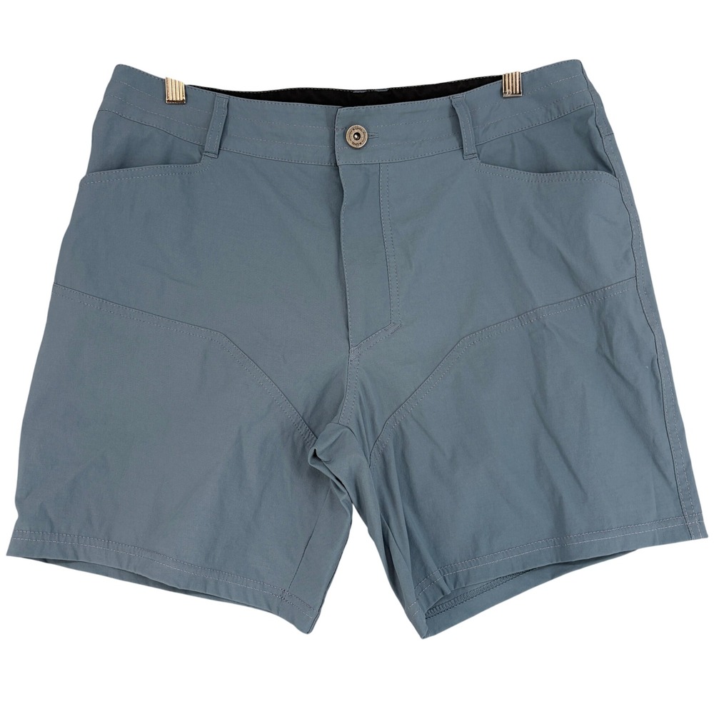 KUHL Men Renegade Shorts 34 Blue Hiking Outdoor Technical Stretch 6.5" inseam